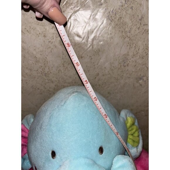 Kellytoy Baby Elephant Multi Color Plush Doll With Heart Moon Star On Belly - Picture 9 of 9